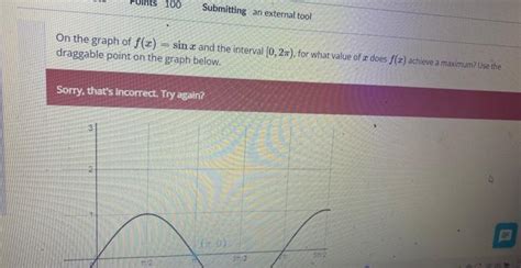 Solved On the graph of f(x)=sinx and the interval [0,2π), | Chegg.com