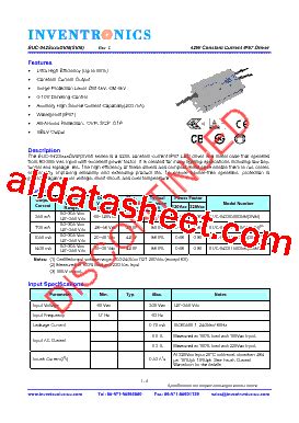 EUC 042S105DVM Datasheet PDF Inventronics Inc