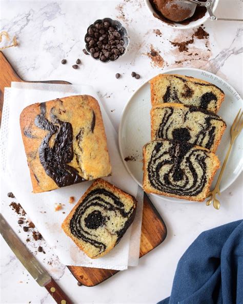 Eggless Marble Cake Zebra Cake