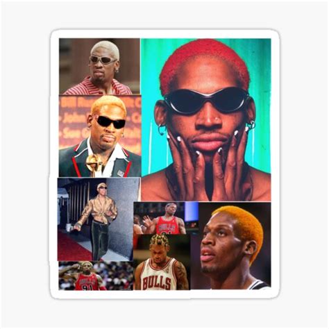 Dennis Rodman Fan Art Sticker For Sale By Hixsonrkoehler Redbubble