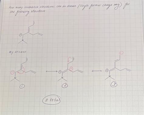 Solved How many resonance structures can be drawn (single | Chegg.com