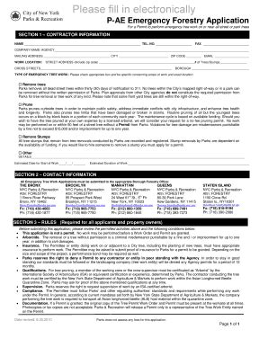 Fillable Online Nysenate Application For Tree Removal Work Permit New