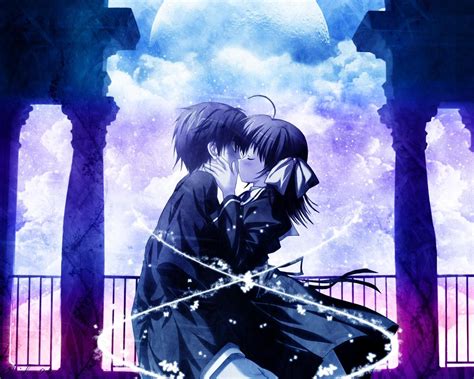 Anime Romance Kiss Wallpapers Wallpaper Cave