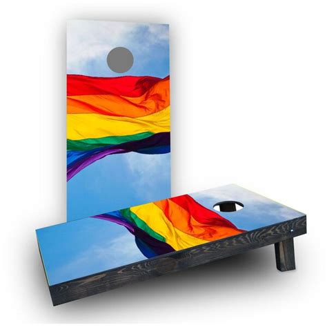 Custom Cornhole Boards Gay Pride Rainbow Flag Cornhole Wayfair