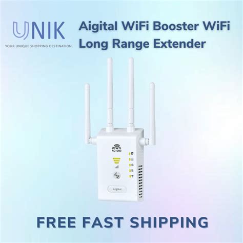 Aigital WiFi Booster 1200Mbps WiFi Blast Long Range Extender Ultra