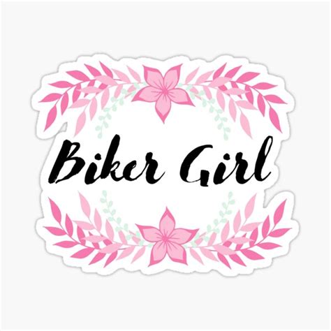 Biker Girl Sticker By 4bikerchick Redbubble