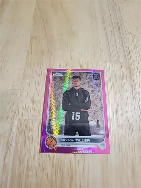 2022 23 TOPPS CHROME OTE BRYSON TILER réfracteur à prisme rose 150 61