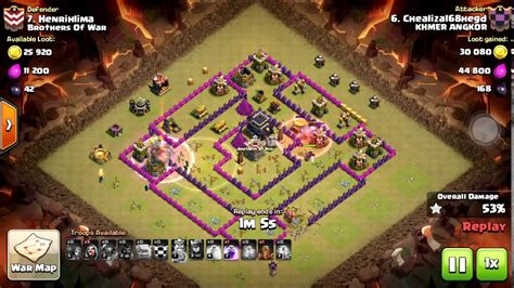 Clash Of Clan The Best Attack Clan War Strategy With Golems Pekka And