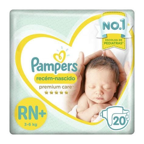 Fraldas Pampers Recem Nascido Premium Care Rn 20 Unidades Casas Bahia