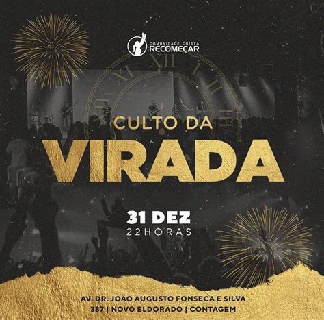 Culto Da Virada Recome Ar Banners Igreja Ideias Para Cartaz