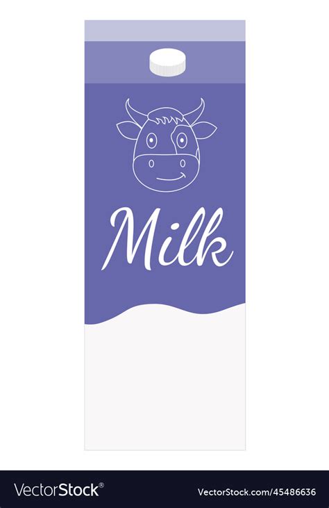 Cardboard packaging with milk a product rich Vector Image