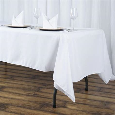 Buy 60 X102 White 220 GSM Seamless Premium Polyester Rectangular