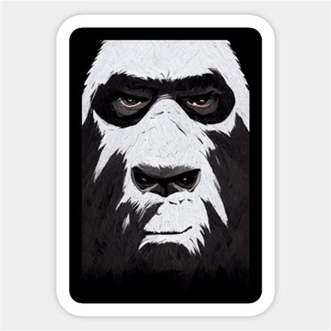 Smirking Gorilla Smiling Gorilla Sticker Teepublic