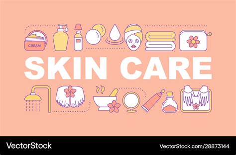 Skin Care Word Concepts Banner Royalty Free Vector Image