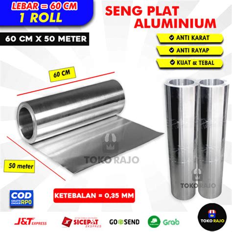 Jual 1 ROLL Seng Aluminium Seng Plat Aluminium Panjang 60 Cm X 1