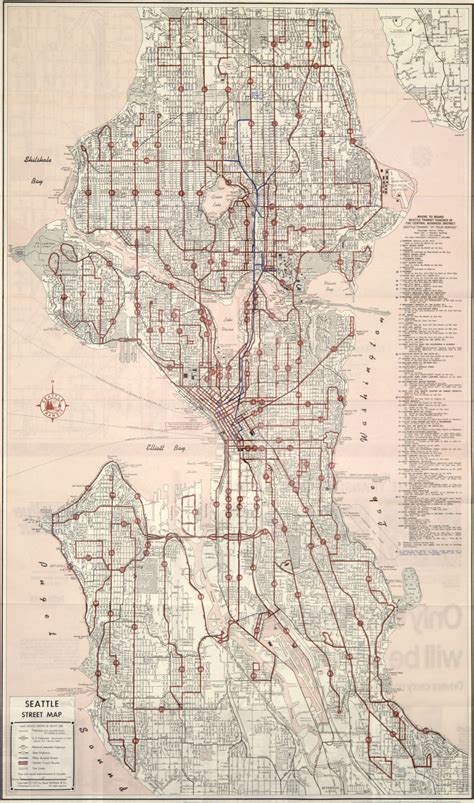 Transit Maps: Historical Map: Seattle Transit Coach Routes, 1970