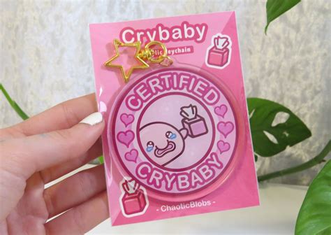 Certified Crybaby Blobfish Kawaii Acrylic Keychain Etsy