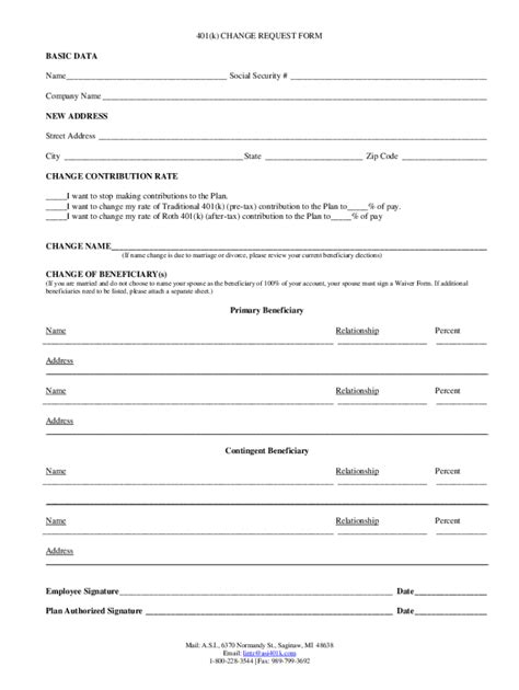 Fillable Online K Change Request Form Fax Email Print Pdffiller