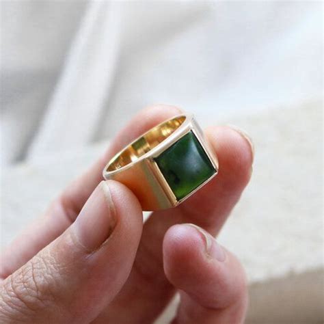 Pounamu Greenstone Mens Wedding Ring By Courtney Marama Dream