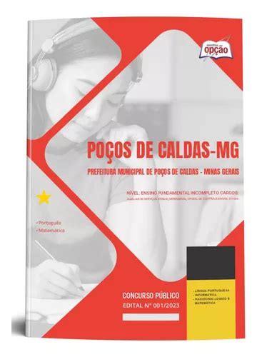 Apostila Câmara De Poços De Caldas Mg 2024 Comum Para Os Cargos De