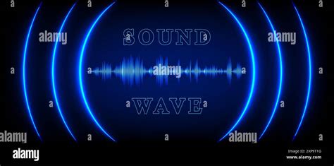 Abstract Sound Wave Blue Digital Frequency Wavelength Graphic Design