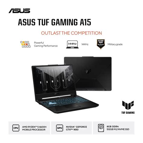 Jual ASUS TUF Gaming A15 FA506IHRB R565B6T O11 Graphite Black AMD