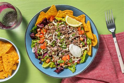 Taco Salade Tex Mex Au Bœuf Haché Recette Hellofresh