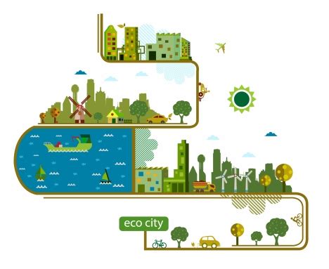 Eco city infographic design with vertical style vectors stock in format for free download 2.44MB