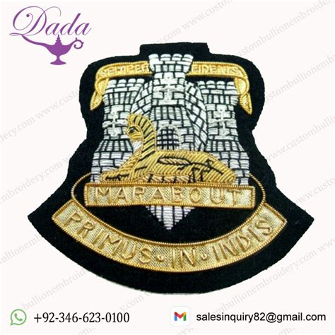 Custom Made Bullion Wire Badges Blazerbadge Cap Badge Custom Officer