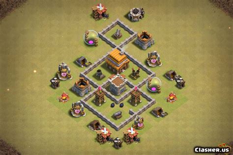 Copy Base Town Hall 4 Th4 Wartrophy Base 81 With Link 6 2020