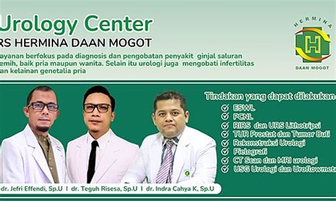 Hermina Hospitals Urology Center At Hermina Daan Mogot Hospital