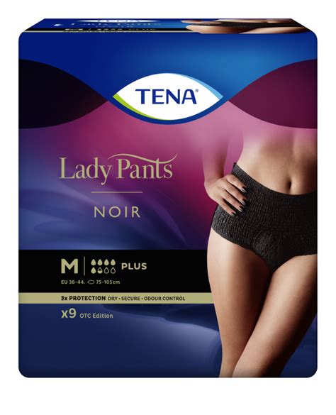 Tena Lady Pants Plus M Noir Czarne Bielizna Ch Onna Dla Kobiet Szt