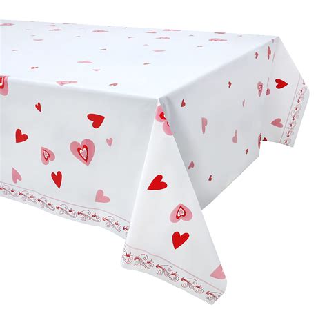 Amazon Pandecor Pink And Red Hearts Valentines Plastic Tablecloth