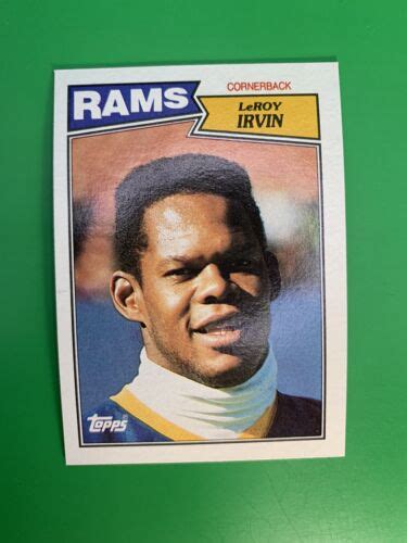 Topps Leroy Irvin Los Angeles Rams Ebay