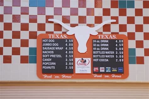 Concession Stand Inside Football Stadium The University Of Texas At