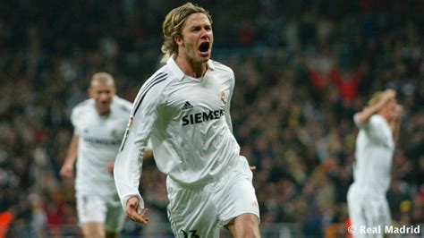 Todos los goles que marcó David Beckham en el Real Madrid