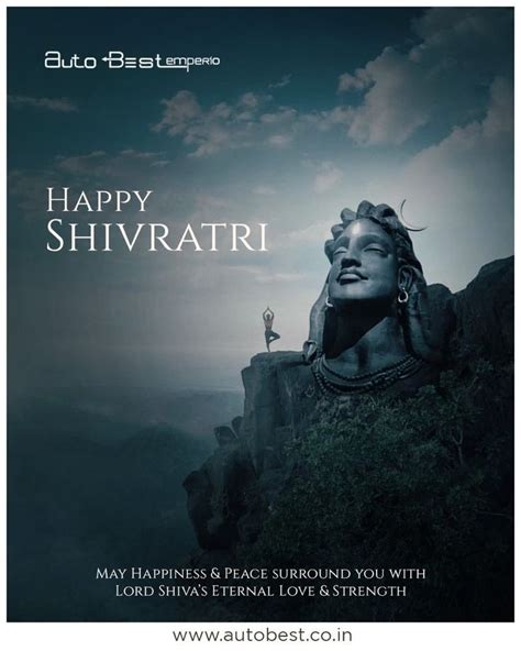 A Buddha Statue With The Words Happy Shivratri On It