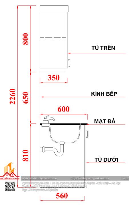 Kích Thước Tủ Bếp Tiêu Chuẩn Của Người Việt Là Bao Nhiêu