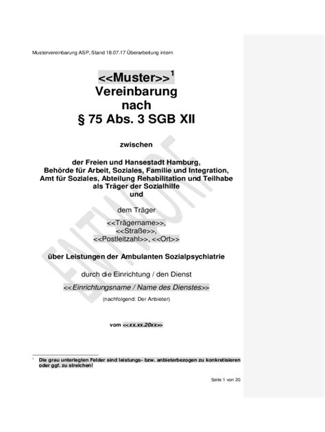 Ausf Llbar Online Vereinbarung Nach Abs Sgb Xii Fax Email Drucken