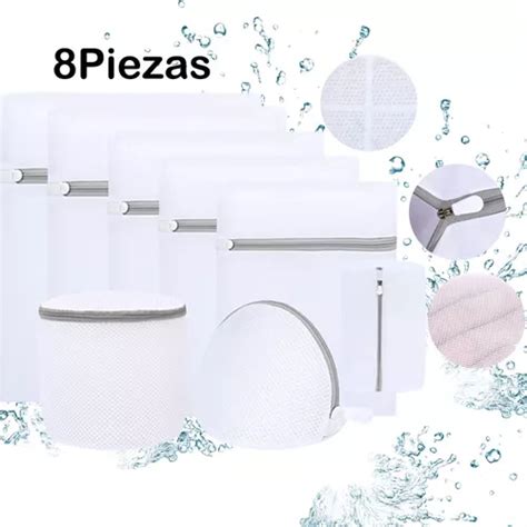 Set De Blanco Malla Bolsa Para Lavar Ropa Lavadora Cuotas Sin Inter S