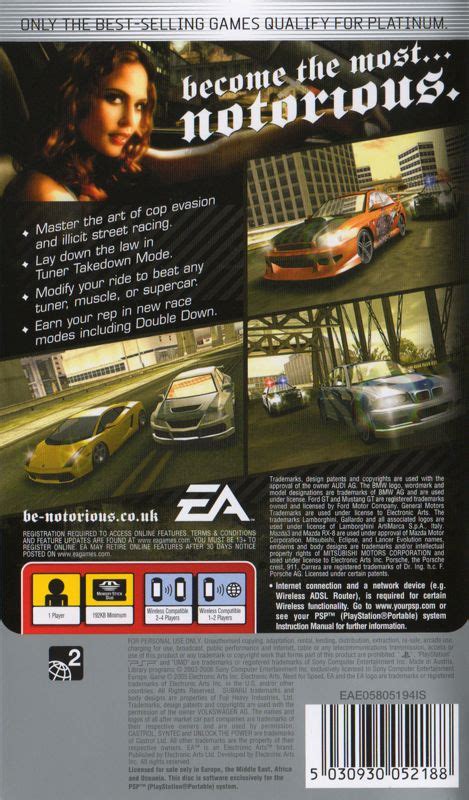 Need For Speed Most Wanted Psp Box Cover Art Mobygames