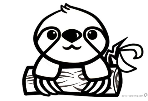 Cute Sloth Coloring Pages Printable