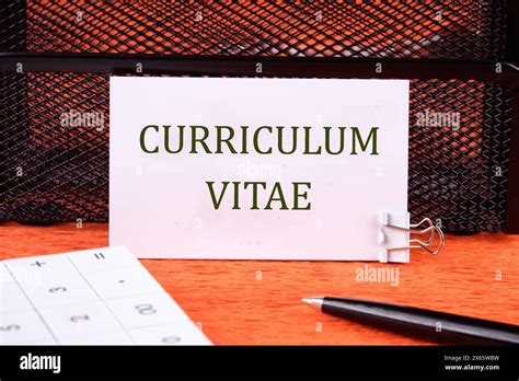 Education, acronym text concept. Curriculum Vitae is a short written on