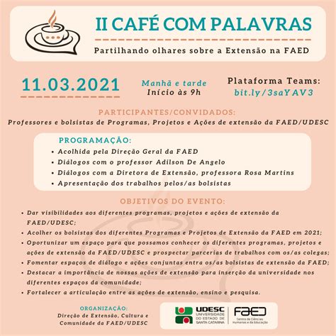 Not Cia Udesc Faed Promove Evento Virtual Para Apresentar Programas E