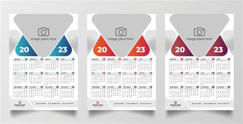 2023 one page wall calendar design template 10807399 Vector Art at Vecteezy