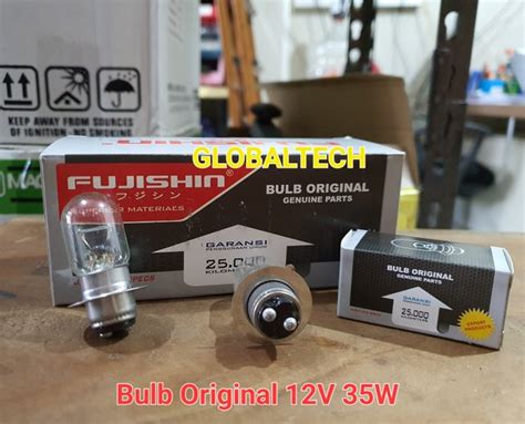 Jual FUJISHIN BOHLAM LAMPU DEPAN MOTOR BULB ORIGINAL 12V 35W GRAND Di