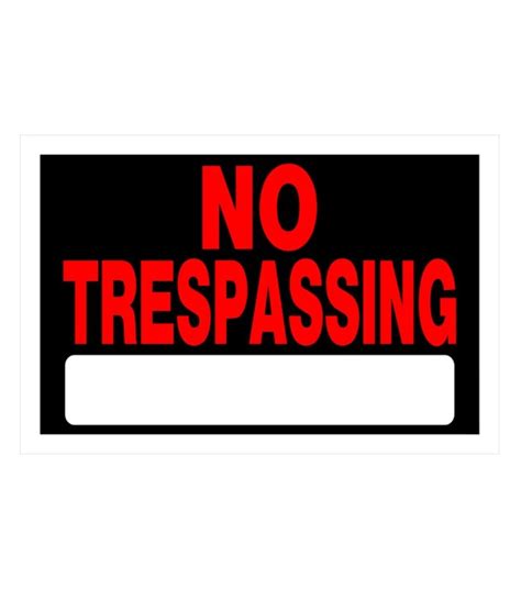 Hillman Adhesive No Trespassing Sign 8 X 12 Wilco Farm Stores