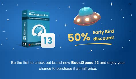 Auslogics BoostSpeed 13 is coming - Get 50% Early Bird discount!