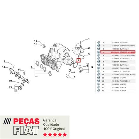 Coletor de Admissão Fiat Mobi Novo Uno 1 0 1 4