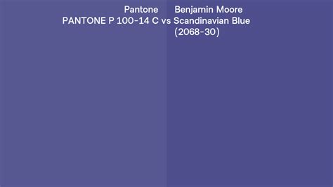 Pantone P C Vs Benjamin Moore Scandinavian Blue Side